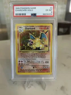 1999 Pokemon TCG Charizard Holo Rare Base Set 4/102 PSA 6 EX MT English #4 - Image 3
