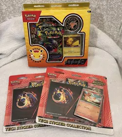 POKEMON ASCENDED HEROES Sticker Collection: Charmander x2 & Pokemon Day 30th - Image 1