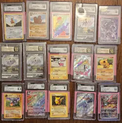 Pokemon TCG CGC Graded 15pc CGC Bulk Slab Lot - Image 1