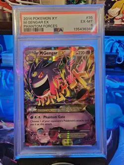 2014 Pokemon XY M GENGAR EX Phantom Forces #35 EX-MT PSA 6 - Image 2