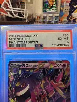 2014 Pokemon XY M GENGAR EX Phantom Forces #35 EX-MT PSA 6 - Image 3