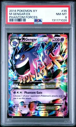 PSA 8 Pokemon 2014 XY Phantom Forces M Gengar EX #35/119 - Image 1