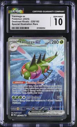 YANMEGA ex Special Illustration Rare 228/182 Pokemon Destined Rivals CGC 10 *mv - Image 1