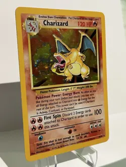 Pokemon TCG Charizard Base Set Holo Unlimited Rare Card 4/102 LP - Image 2