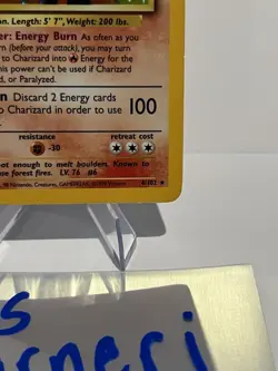 Pokemon TCG Charizard Base Set Holo Unlimited Rare Card 4/102 LP - Image 5