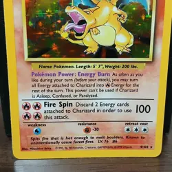 Pokemon TCG Charizard Base Set Holo Unlimited Rare Card 4/102 LP - Image 3
