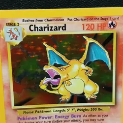 Pokemon TCG Charizard Base Set Holo Unlimited Rare Card 4/102 LP - Image 4