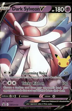 Pokemon Cards Dark Sylveon V SWSH134 SWSH Black Star Promo NM - Image 1