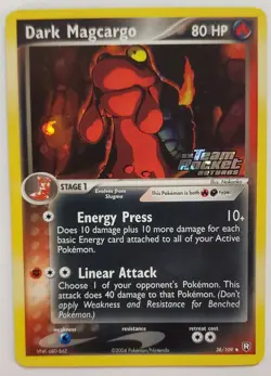 Pokemon Dark Magcargo 38/109 Team Rocket Returns Stamped Holo Card 2004 NM - Image 1