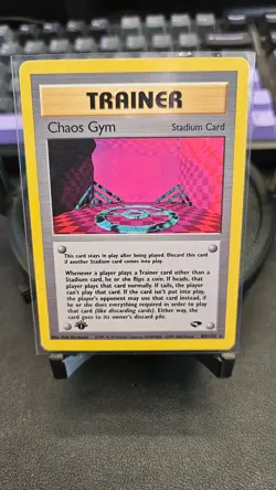 Chaos Gym 102/132 Gym Challenge 1st Ed Non Holo Trainer Pokemon Card - Image 1