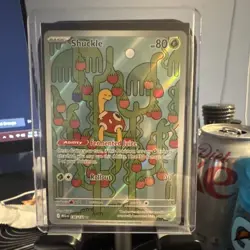 Pokemon Shuckle 136/132 Me01: Mega Evolution Holo Illustration Rare Ability Card - Image 1