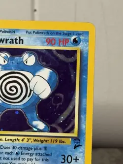 POLIWRATH 15/130 Holo Rare Base Set 2 2000 - Pokemon Card LP/NM - Image 3