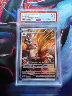 Pokemon TCG Blaziken Destined Rivals Illustration Card 192/182 PSA Mint 9 Rare - Image 1
