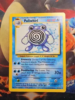 POLIWHIRL - 38/102 - Base Set - Pokemon Card - LP/MP - Image 1