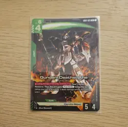 Gundam Deathscythe GD01-025 LR GUNDAM TCG CARD GAME FOIL ENGLISH NEWTYPE RISING - Image 1