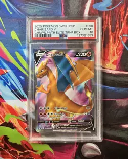 Charizard V SWSH050 SWSH: Sword & Shield Promo Cards Holo PSA 10 - Image 1