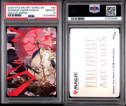 MTG Final Fantasy Art Series #40 Summon Ramuh Gold Stamped PSA 10 - Image 3