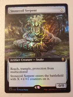 MTG Stonecoil Serpent ELD 385 Extended Foil Near Mint - Image 1