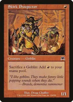 Skirk Prospector NM/M Onslaught Red Goblin Mtg Magic English - Image 1