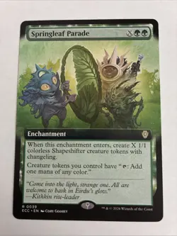 Springleaf Parade Enchantment 1x Lorwyn Eclipsed Commander MTG x1 M/NM Rare - Image 1