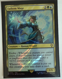 Magic the Gathering: Fathom Mage (Surge Foil) Commander: Final Fantasy Foil NM - Image 1