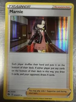 Pokemon TCG Card - Marnie 056/073 Rare Holo | Champion's Path | NM/MINT - Image 1