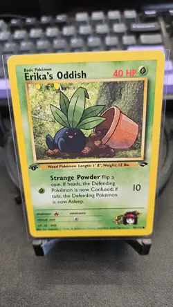 Pokemon TCG - ERIKA'S ODDISH - 1ST EDITION - 70/132 - GYM CHALLENGE 2000 - LP - Image 1
