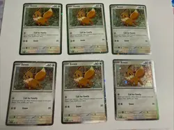 Pokemon"Destined Rivals" Blister Eevee Promo #200 Lot 6 Cosmo Holo. - Image 1