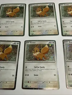 Pokemon"Destined Rivals" Blister Eevee Promo #200 Lot 6 Cosmo Holo. - Image 3