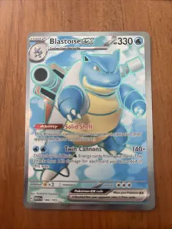 Pokemon TCG Blastoise EX Holo Rare Card Scarlet VIOLET-151, 184/165 - Image 1