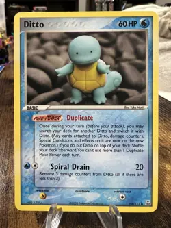 Pokemon TCG Ditto 64/113 Squirtle EX Delta Species 2005 Card - Image 1