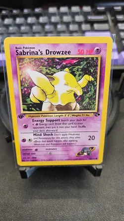 1st Edition Sabrina's Drowzee 95/132 Gym Challenge Regular Common LP Pokemon - Image 1