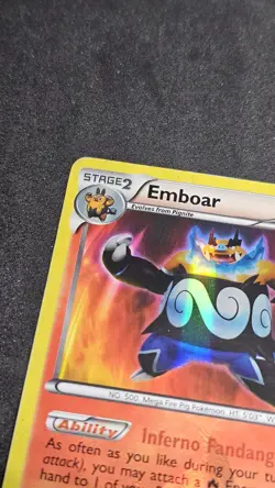 Emboar Holo Secret Rare BW Pokemon 100/99 Next Destinies MP - Image 2