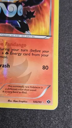Emboar Holo Secret Rare BW Pokemon 100/99 Next Destinies MP - Image 4