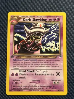 Pokemon Dark Slowking Neo Destiny 20/105 Rare 1st Edition LP - Image 1