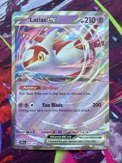 Pokemon Latias ex 076/191 SV08 Surging Sparks Double Rare NM - Image 1