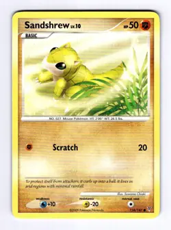 Sandshrew Supreme Victors #124 (2009) Common NM Pokemon - Image 1