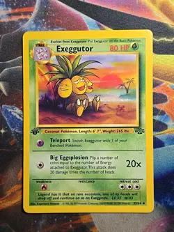 Pokemon Exeggutor 35/64 Jungle 1st Edition Uncommon MP - Image 1