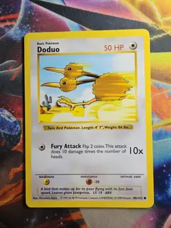 Pokemon TCG Doduo Base Set 48/102 Regular Shadowless Common - Image 1