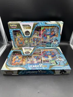 2x Pokemon TCG Lucario VSTAR Premium Collection Box - Brand New Factory Sealed - Image 1