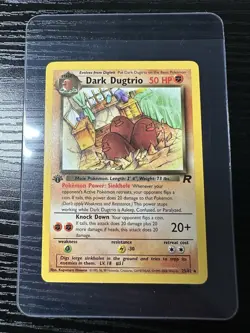 Dark Dugtrio 1st Edition Rare 23/82 Non Holo WOTC Vintage Pokemon - Image 1