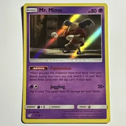 Mr. Mime 11/18 Rare Holo Card Detective Pikachu 2019 Pokemon TCG LP/NM - Image 1