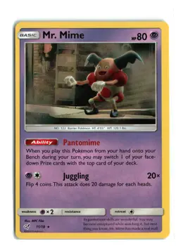 MR. MIME 11/18 DETECTIVE PIKACHU POKEMON TCG NM-LP - Image 1