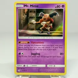 Pokemon TCG Mr. Mime Detective Pikachu 11/18 Holo Rare LP/NM - Image 1