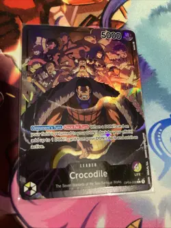 Crocodile OP04-058 Alt Art Leader Kingdoms Of Intrigue One Piece TCG English NM - Image 1