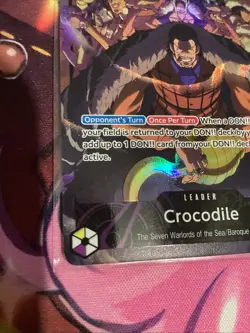 Crocodile OP04-058 Alt Art Leader Kingdoms Of Intrigue One Piece TCG English NM - Image 3