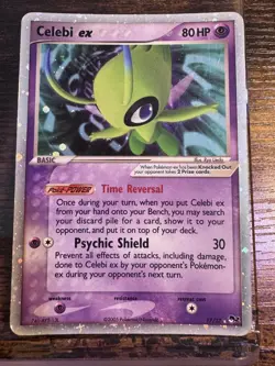 Pokemon TCG Celebi ex 17/17 Ultra Rare POP Series 2 Promo Holo: MP. Ships Free! - Image 1