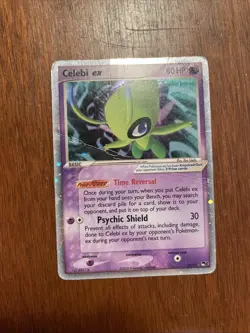 Pokemon TCG Celebi EX Ultra Rare Holo Card 17/17 Pop Series 2 Promo DMG - Image 2