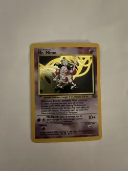 Mr. Mime 6/64 Jungle Set Holo Rare Pokemon Card 1999 WOTC Vintage LP - Image 1