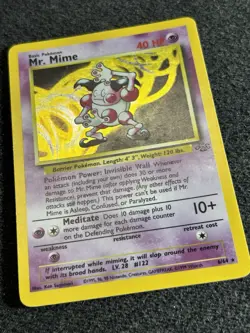 Mr. Mime 6/64 Jungle Set Holo Rare Pokemon Card 1999 WOTC Vintage LP - Image 2